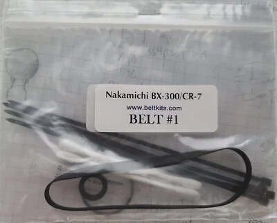 Nakamichi Dragon cassette deck belt kit COMPLETE with CAD Instructions.