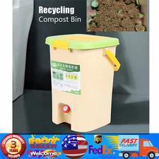 21L Recycle Composter Aerated Compost Bin Bokashi Bucket Kitchen Food Waste
