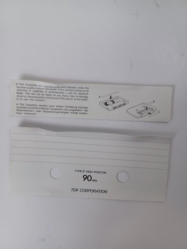 TDK SA 90 Limited Edition Audio Cassette Tapes Japan Type II High SA-LB90 Japan - Picture 9 of 9
