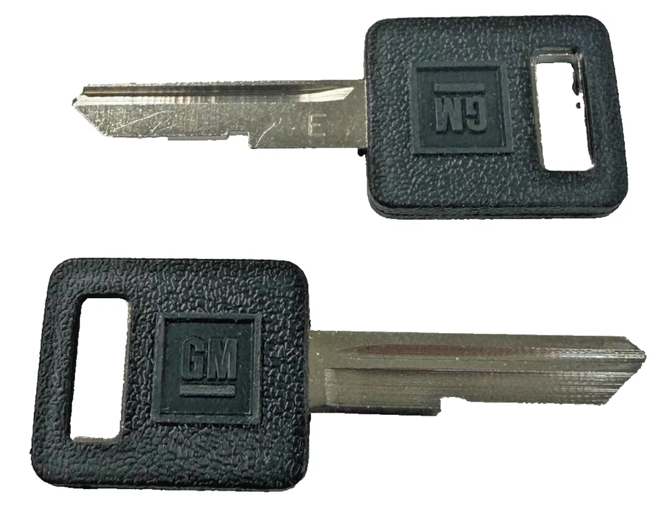 2 llaves en blanco NUEVAS GM Logo OEM ENCENDIDO "E" sin cortar 595311 B44P B44 01154606 56-E Foto 2 de 3