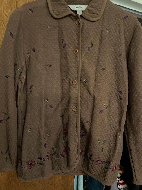 Amy AKS  for Nordstrom Quilted Embroidered Jacket S EUC
