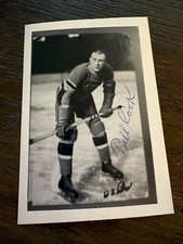 William Bill Cook NY Rangers Crescents HOF signed autograph Hockey photo card