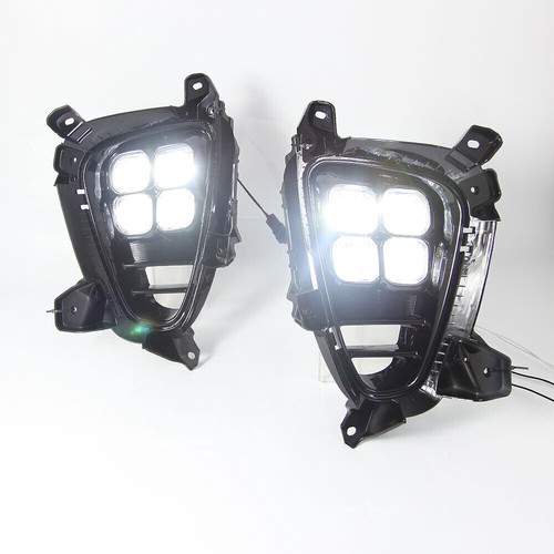 LED DRL Fog lights Daytime Running Lights Head Lamp Fit For Kia Sorento 2017-18 - Picture 9 of 11