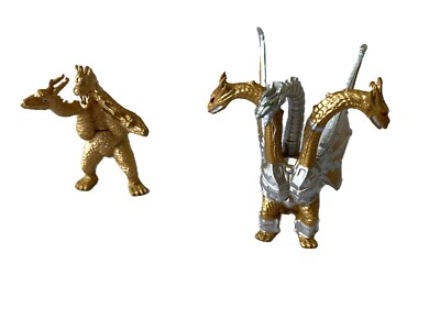 Godzilla - 3'' Mecha King Ghidorah Gold / Silver - Lot of 2 - *Missing Wings*
