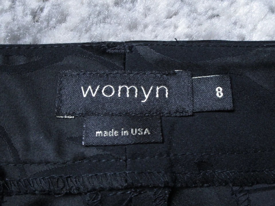 Pantalones Womyn Mujer 8 Negro Vestido Floral Pantalones Florales Flojos Trabajo Formal Bootcut Foto 4 de 4