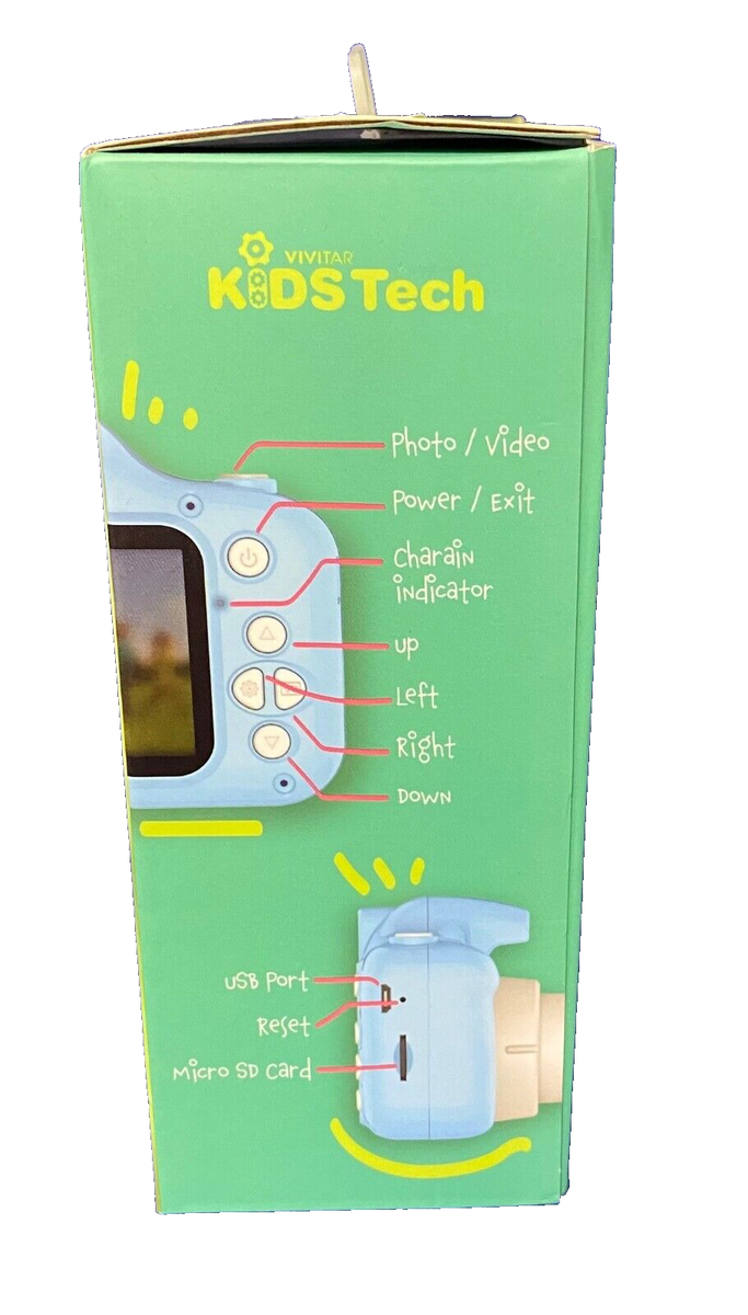 Vivitar Kidstech Camera-KidzCam Blue- Photos & Video-Ages 7 up-New