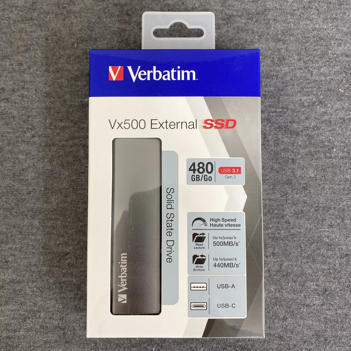 Verbatim 480GB Vx500 External SSD USB 3.1 Gen 2 Graphite eBay