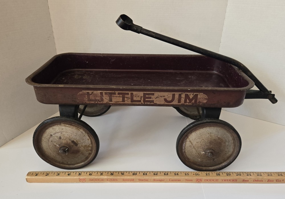Antique Little Jim Toy Steel Wagon JCP Penny