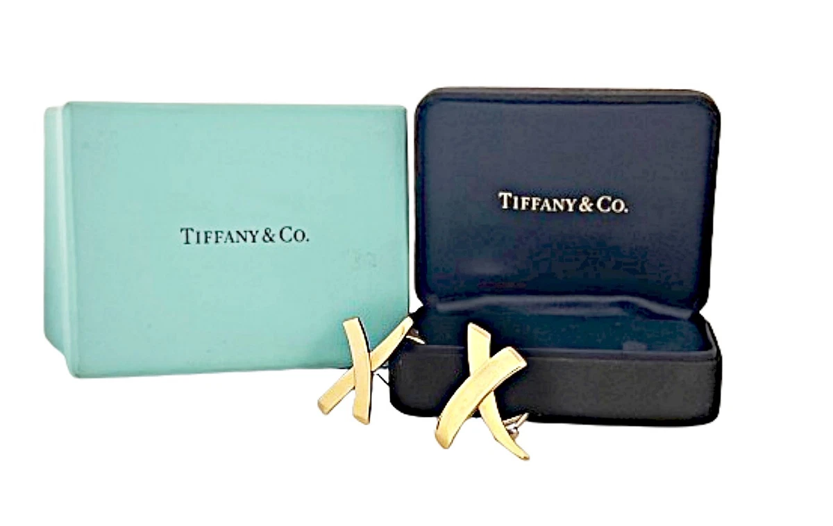 Tiffany Co. Paloma Picasso X 18K Gold Earrings Large eBay