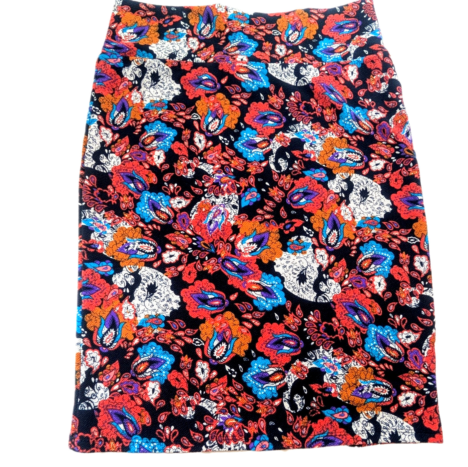 LuLaRoe Cassie Skirt Size XL Floral Pencil Stretch Knit Colorful NWT