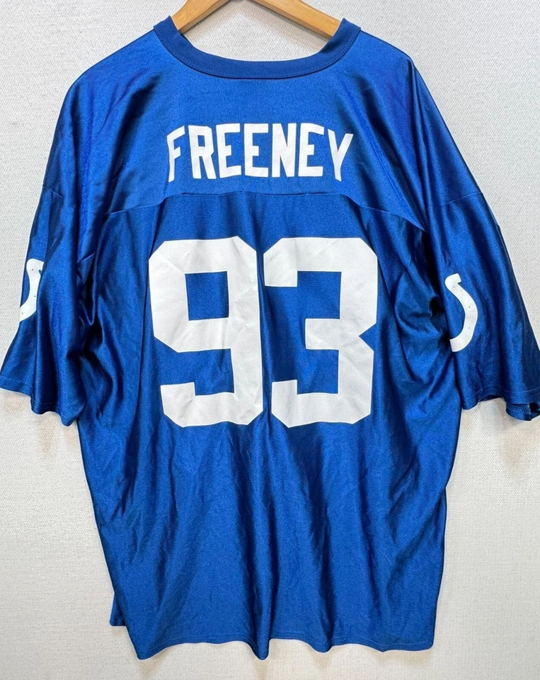 Mens Dwight Freeney 93 Jersey T-Shirt Size 2XL Blue Short Sleeves Foto 4 de 4