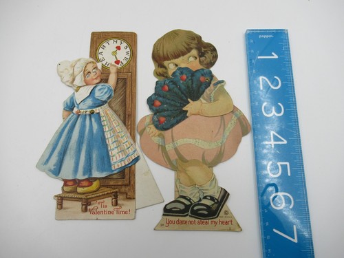 4 Vintage Antique Paper VALENTINES /Victorian Paper Lace / 2 Mechanicals/Die Cut - Bild 9 von 10