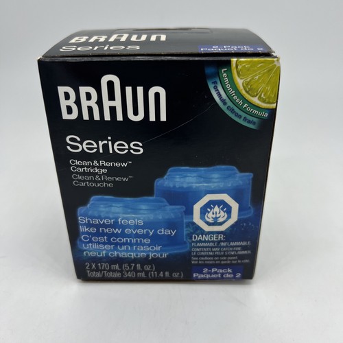 Braun CCR2 Clean and Renew Cartridge 2-Pack Lemonfresh Type 5331 New Old Stock