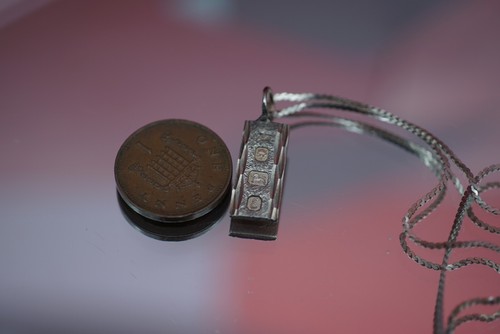 Vintage Sterling Silver 925 Bar Necklace/Pendant 4.42g - Picture 8 of 10