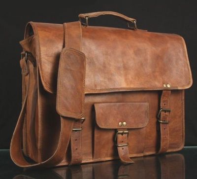 Handmade Leather Bag Laptop Briefcase  Genuine Messenger Vintage Satchel  JMB TM