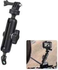 360° Motorcycle Handlebar Rearview Mirror Stand Clamp Mount Holder for GoPro