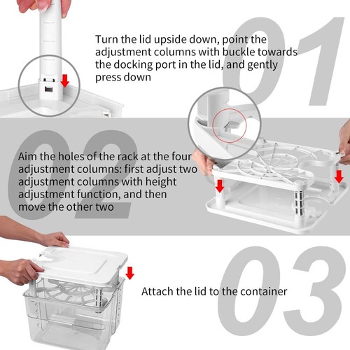 Sous Vide Container With Lid And Rack Sous Vide Containers Sous Vide Pot 12.6 Qu - Picture 6 of 7