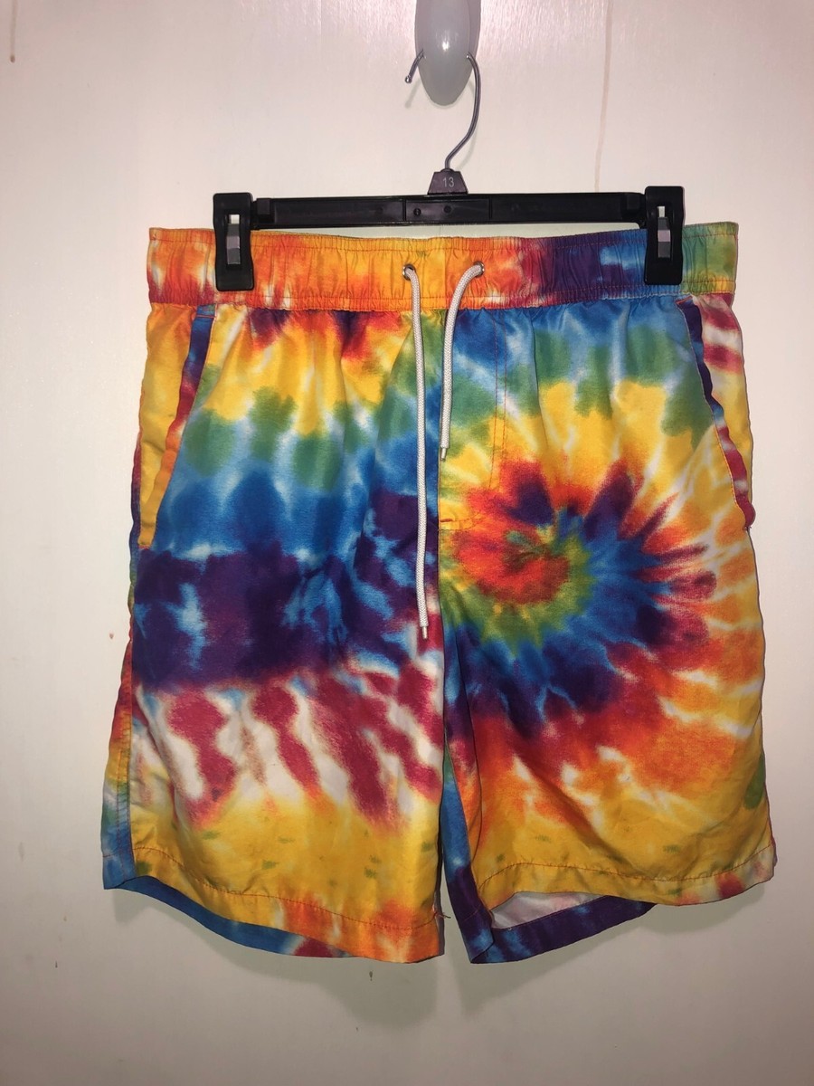 Forever 21 Tie Dye Men's Swim Shorts SZ Small Mesh Lined