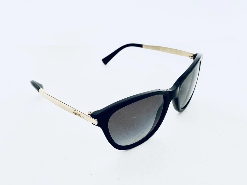 Óculos de sol Ralph Lauren olho de gato preto com templo dourado RA5201 1265/T3 54 17 135 - Imagem 3 de 4