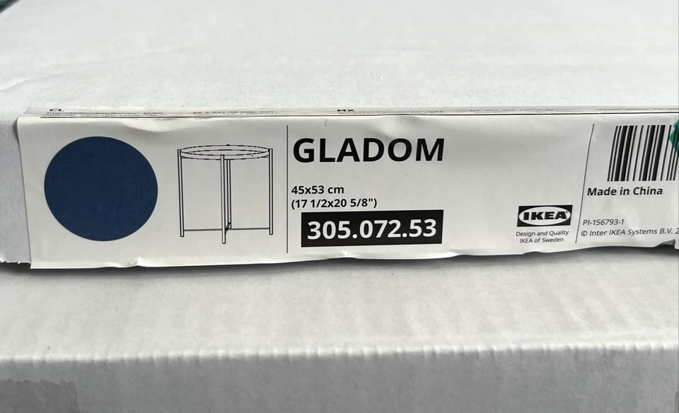 IKEA GLADOM Tray table with removable Top Steel Blue 17 1/2" x 20 5/8" NEW - Image 2 of 4