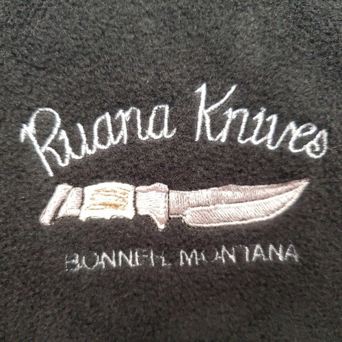 Ruana Knives Vest Mens XL Black Full Zip Embroidered Fleece Outdoors Bonner MT - Picture 6 of 11