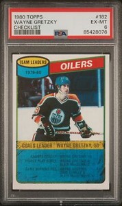 1980 TOPPS #182 WAYNE GRETZKY CHECKLIST PSA 6