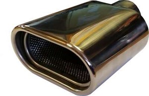DC Sport Black Universal Bolt On Exhaust Tip 2.875" Inlet 3.75" Outlet - Fits 1.75" - 2.5" Tail Pipes In | Whizz Exhaust Pipes & Tips