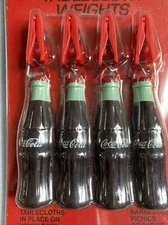 Coca Cola Tablecloth Weights Soda Advertising Vintage 2 Packages NEW