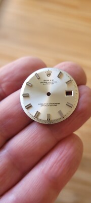 Rolex 100% genuine vintage Silver fat boy markers NON-Q-SET 1601/1603 dial, Mint