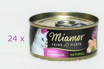 Miamor Feine Filets Naturell Thun & Krebsfleisch (  18,58/kg) für Katzen 24x 80g