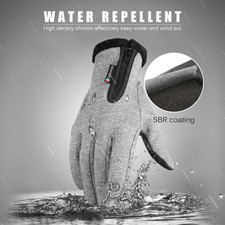 Waterproof Windproof Fleece Gloves Touch-screen Cycling Gloves Thermal Winter