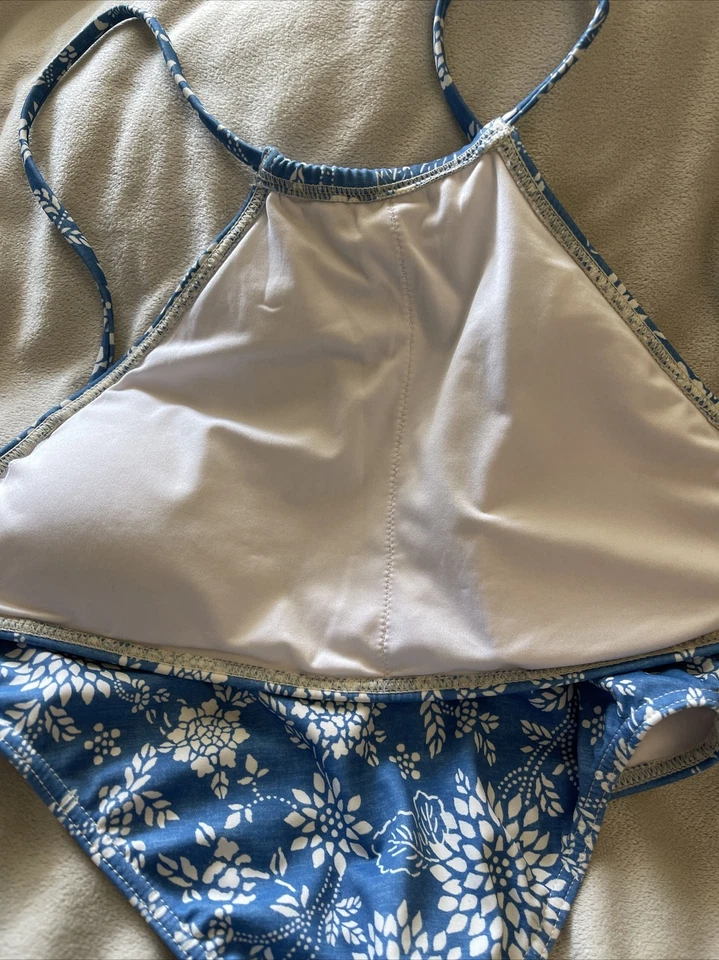 Billabong Girls Blue Floral High Neck Bikini & Shein Lavender one-piece Size 10 - Image 4 of 4