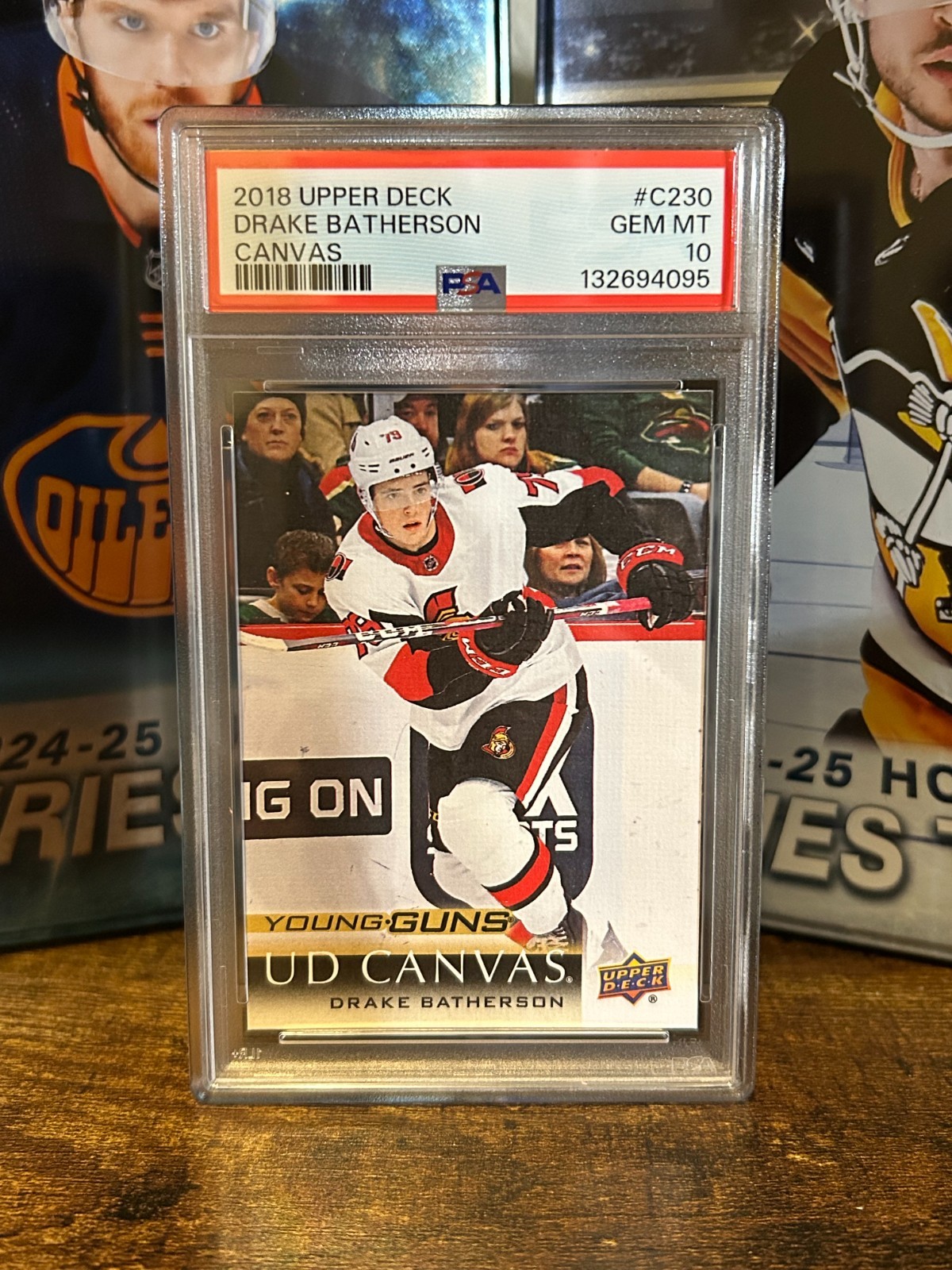 2018-19 UPPER DECK SERIES 2 DRAKE BATHERSON YOUNG GUNS CANVAS #C230 PSA 10 GEM