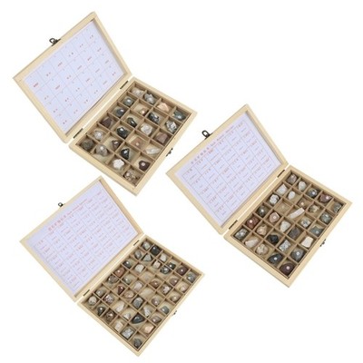 Geology Teaching Aid Natural Copper Ore Rocks With Storage Case For Students
