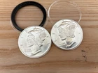 Lot of 2 Mercury/Olive Branch .999 Fine Silver Round 1 Troy Oz Capsule UNC