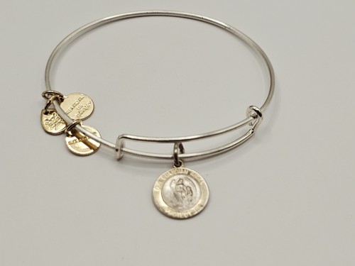 ALEX & ANI Silver " Our Guardian Angel" Protect Us Charm Bangle Bracelet ✨️ - Picture 7 of 12