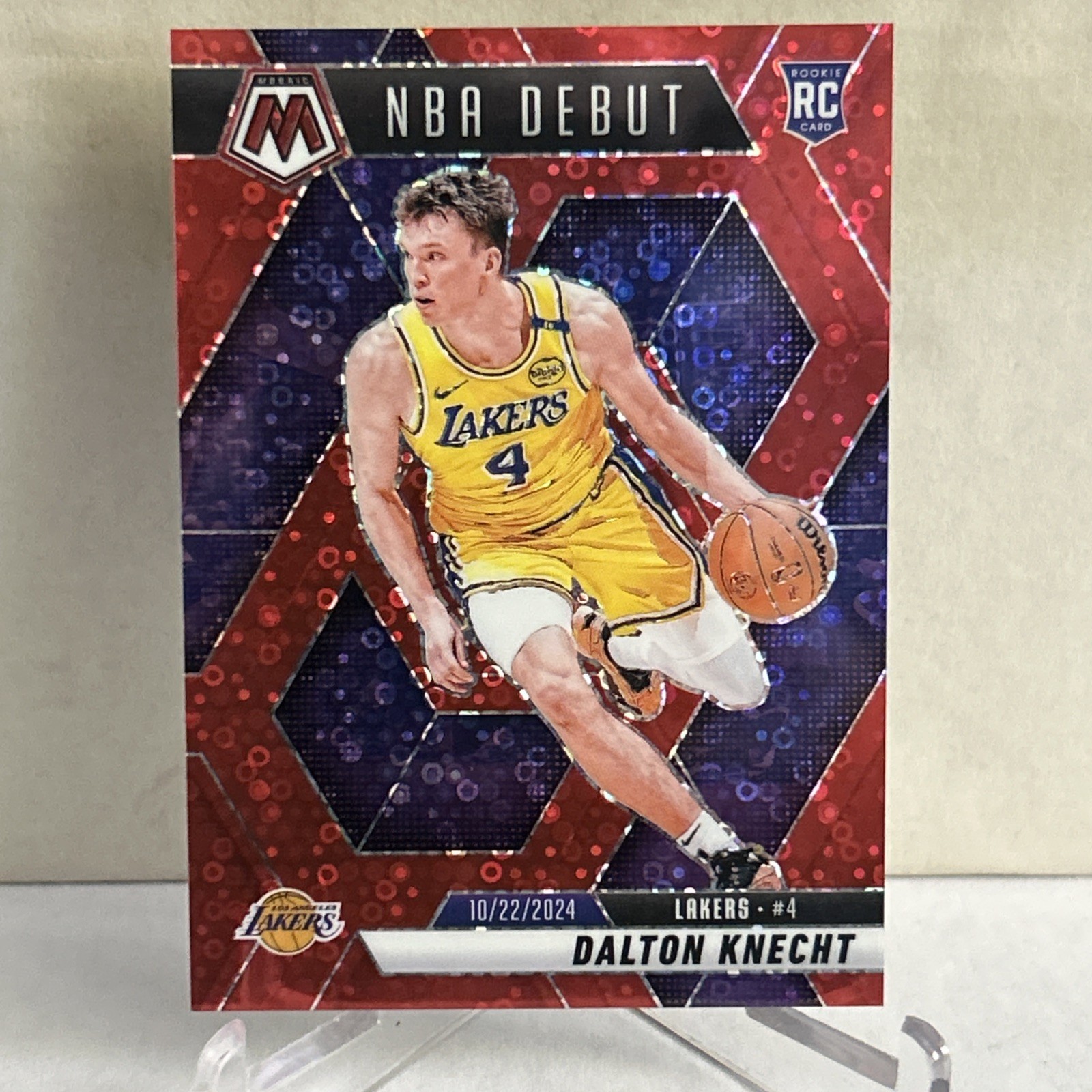2024-25 Panini Mosaic NBA Debut Dalton Knecht #264 Red Disco /99 RC