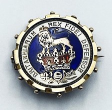 GEORGE IV ENAMEL SILVER SHILLING 1826 COIN BROOCH