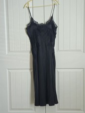 L'AGENCE Women's Black Lace Slip Dress V-Neck Strappy Sleeveless Size 8
