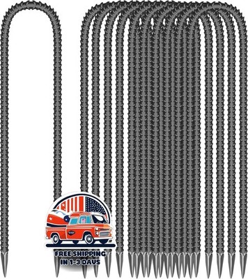 Anclajes de tierra resistentes para carpas, cercas y trampolines, 11 piezas, NEW