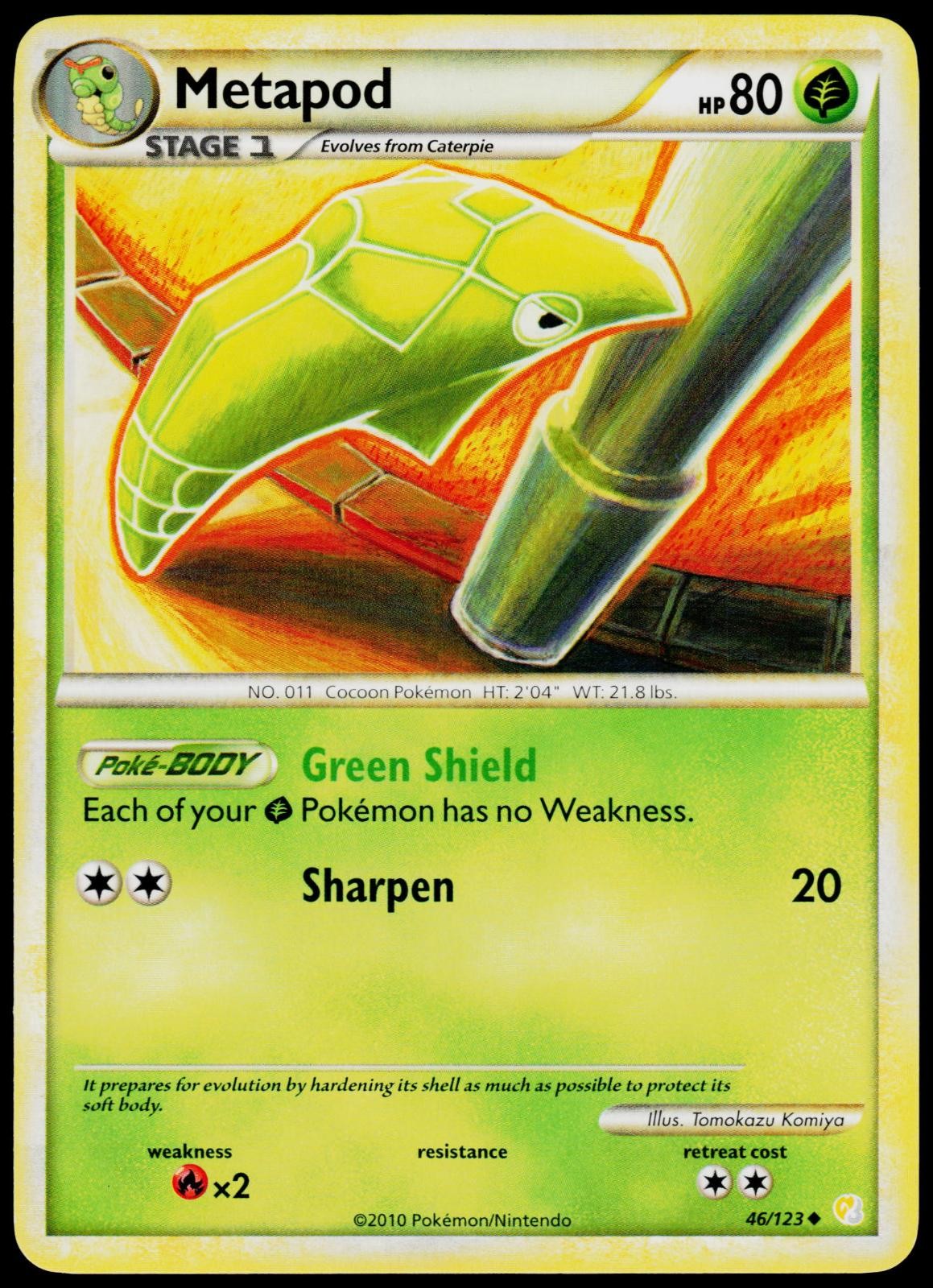 Metapod 46/123 HeartGold & SoulSilver - Pokemon NM/M (Uncommon)