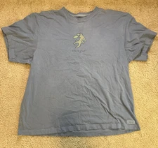 LIFE IS GOOD L/S 'Life is Good Classic Fit Tee'- DOG/FRISBEE - Regular XXL 2XL