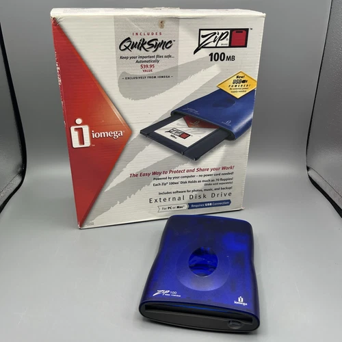 Iomega 100MB USB-Powered Drive Zip Brand PC/Mac External Disk Drive - *READ*