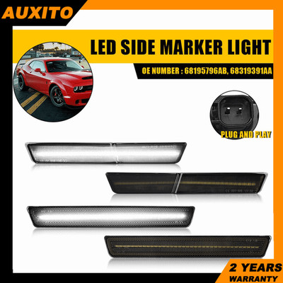For Dodge Challenger SRT Widebody 2018-2022 Smoked Front Rear LED Marker Lights