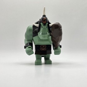 LEGO Troll Sand Green w Black Armor Minifigure (cas424) Castle Fantasy Era 7097