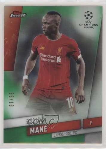 Sadio Mane [Green Refractor] #14 2019 Finest UEFA Champions League card