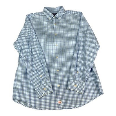 Vineyard Vines Long Sleeve Shirt, Blue Check, Classic Fit Murray, Men s Size L