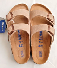 Birkenstock Arizona soft footbed unisex leather Sandal Tobacco Brown EU39 M6L8 