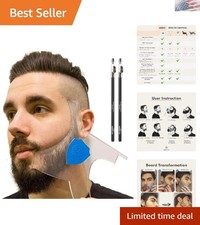ClearShaper 3.0 - Beard Shaper Kit w/Two Barber Pencils -  Shaping Tool - 100...
