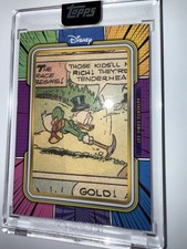 TOPPS DISNEY MINT SCROOGE MCDUCK “GOLD!” 1/1 COMIC CUT #SC-MD ENCASED NYCC
